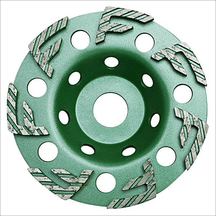 Diamond grinding cup wheels for concrete F shape segments